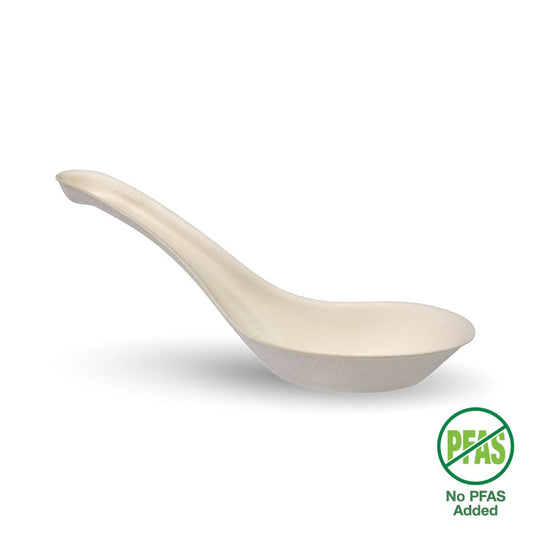 |14cm Plant Fibre Chinese Soup Spoon Line Drawing