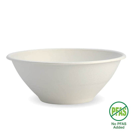 1,180ml / 40oz White Plant Fibre BioBowl|1,180ml / 40oz White Plant Fibre BioBowl Line Drawing