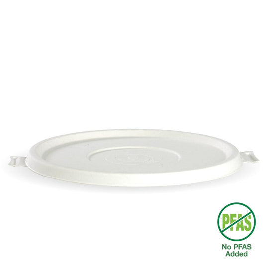 800-1,420ml / 24-48oz White Plant Fibre BioBowl Lid|800-1,420ml / 24-48oz White Plant Fibre BioBowl Lid Line Drawing