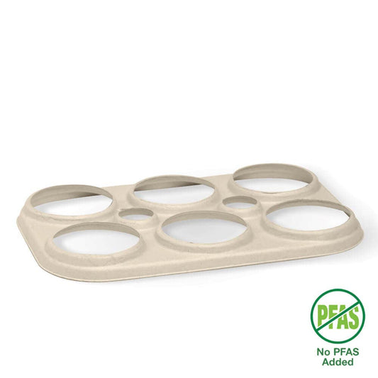 6-Pack Plant Fibre Beer Ring Holder No PFAs Added|6-Pack Plant Fibre Beer Ring Holder Line Drawing