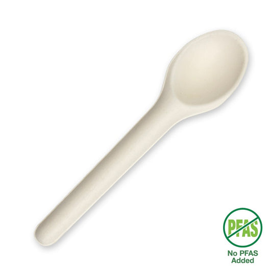 15cm Plant Fibre Spoon|15.4 cm BioCane Sugarcane Spoon