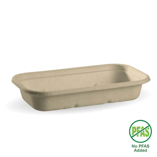 750ml Natural Plant Fibre Takeaway Base No Added PFAs|750ml Natural Plant Fibre Takeaway Base Line Drawing