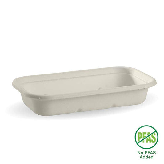 750ml White Plant Fibre Takeaway Base No PFAs Added|750ml White Plant Fibre Takeaway Base Line Drawing