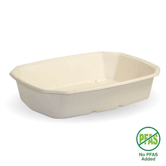 950ml Natural Plant Fibre Octa Takeaway Base No PFAS Added|950ml Natural Plant Fibre Octa Takeaway Base Line Drawing