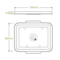 2 & 3-Compartment Natural Plant Fibre BioCane Takeaway Lid|2 & 3-Compartment Natural Plant Fibre BioCane Takeaway Lid Line Drawing