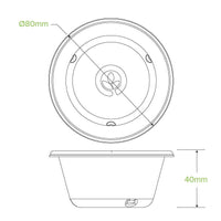 120ml Natural Plant Fibre Sauce BioCup No PFAS Added|120ml Natural Plant Fibre Sauce BioCup Line Drawing