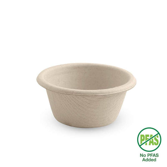30ml Natural Plant Fibre Sauce BioCup No PFAS Added|30ml Natural Plant Fibre Sauce BioCup Line Drawing