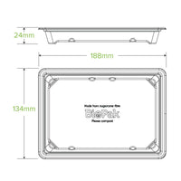 Medium Plant Fibre Sushi Tray|Medium Plant Fibre Sushi Tray Line Drawing
