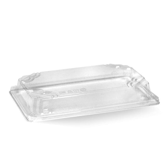 sushi tray clear lid|sugarcane sushi tray and clear lid|sugarcane sushi tray with clear lid filled with assorted sushi |sushi tray lid line drawing |sugarcane sushi tray with clear lid filled with assorted sushi