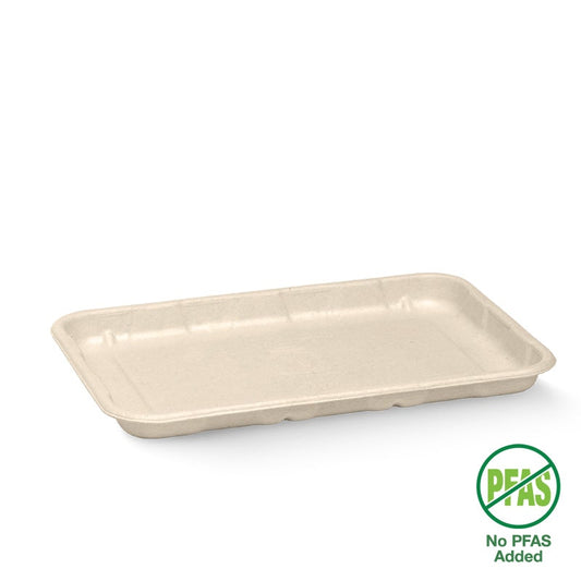 21x14x2cm / 8x5" Plant Fibre Produce Tray|21x14x2cm / 8x5" Plant Fibre Produce Tray Line Drawing