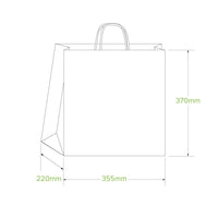 Eco-friendly takeaway paper bag with twist handle jumbo size|Eco-friendly takeaway paper bag with twist handle jumbo size line drawing