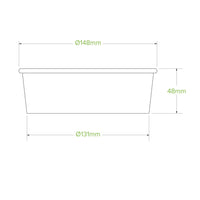 500ml Small White BioBowl|500ml Small White BioBowl ine Drawing