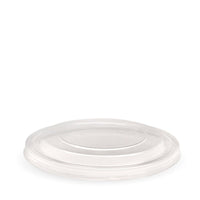 500-1,000ml PLA Kraft BioBowl lid|500-1,000ml PLA Kraft BioBowl lid line drawing|kraft bowl with clear lid from a kraft bowl packed with vibrant fresh greens and succulent slices of meat