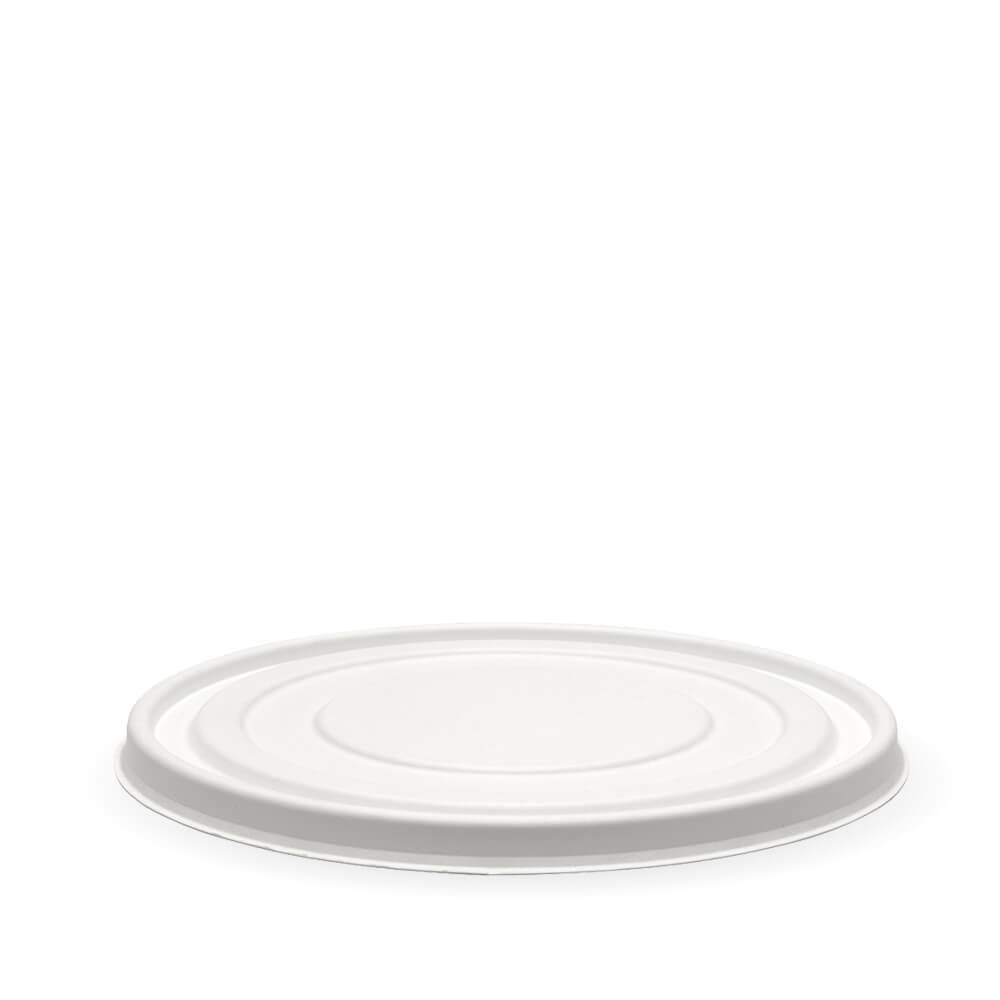 1,300ml White Plant Fibre Paper Bowl Lid|1,300ml Paper Bowl Lid Line Drawing