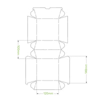 Large Burger BioBoard White Clamshell Box|Large Burger BioBoard White Clamshell Box|Large Burger BioBoard White Clamshell Box Line Drawing