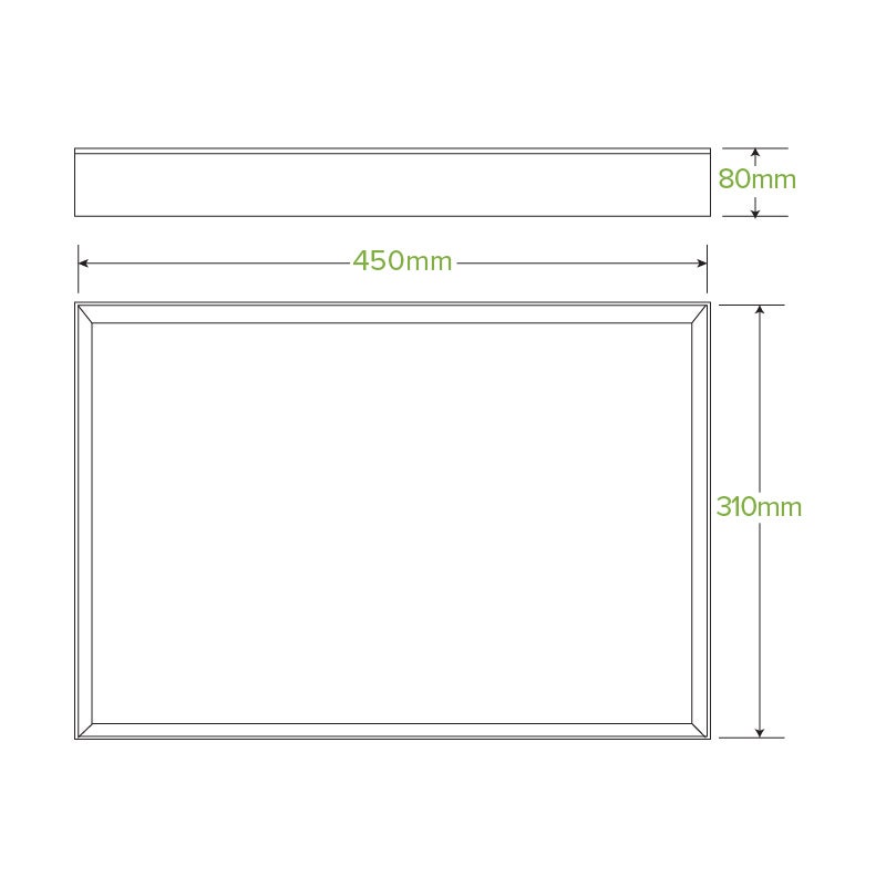 Extra Large BioBoard Catering Tray Base|Extra Large BioBoard Catering Tray Base Line Drawing