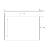 Extra Large BioBoard Catering Tray PLA Window Lid|Extra Large BioBoard Catering Tray PLA Window Lid Line Drawing