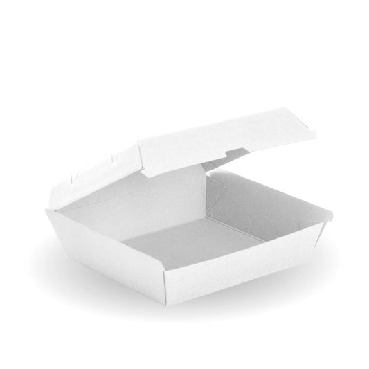 Dinner BioBoard White Clamshell Box|Dinner BioBoard White Box Line Drawing