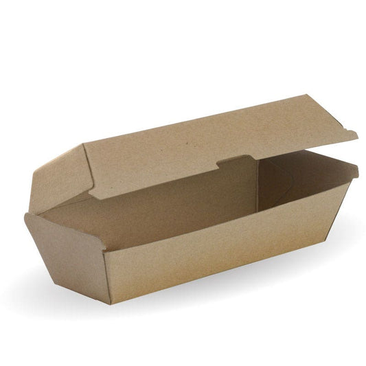 Hot Dog BioBoard Box|Compostable Hot Dog BioBoard Box Line Drawing