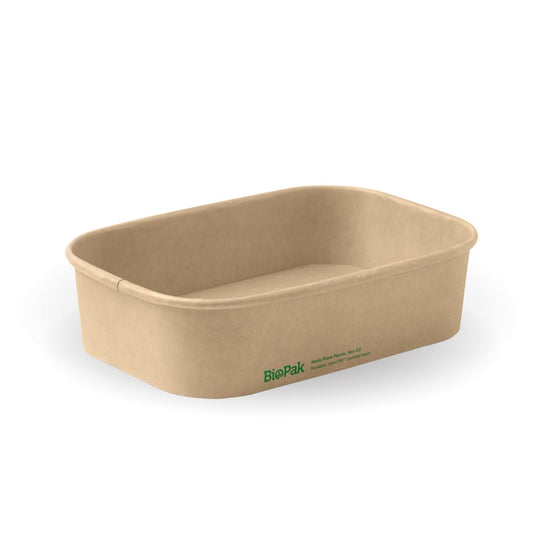 500ml Natural Rectangle PLA Lined Paper Container|500ml Natural Rectangle PLA Lined Paper Container