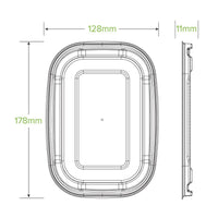 500-1,000ml White Plant Fibre Rectangular
Takeaway Lid|500-1,000ml Rectangular
Takeaway Lid Line Drawing
