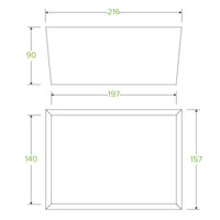 Extra Large BioBoard Lunch Box|Compostable Extra Large BioBoard Lunch Box Line Drawing
