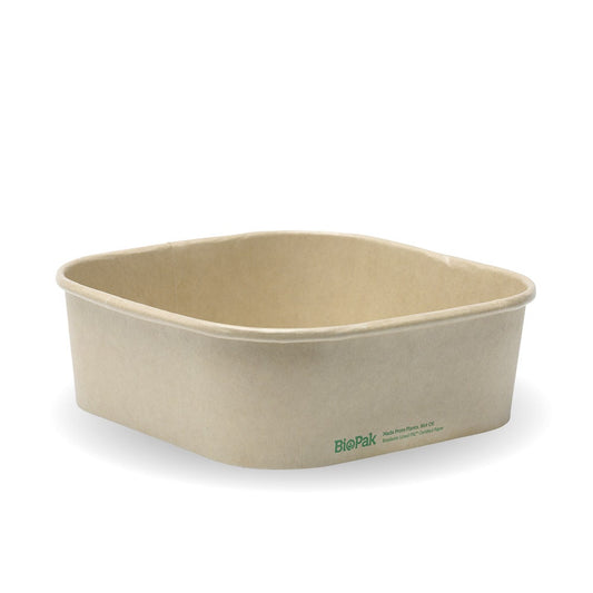 1,000ml Kraft BioBoard Square Takeaway Base|1,000ml Kraft BioBoard Square Takeaway Base Line Drawing