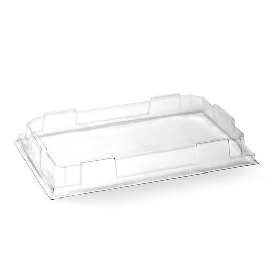 Large sushi tray clear PET Lid, 211 x 133 x 27mm|Large Sushi Tray PET Lid - 211 x 133 x 27mm Line Drawing|Large sushi tray clear PET Lid, 211 x 133 x 27mm with tray
