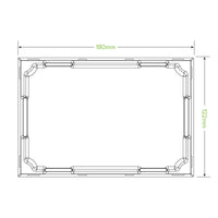 Medium sushi tray clear PET lid, 182 x 125 x 27mm|Medium Sushi Tray PET Lid - 182 x 125 x 27mm Line Drawing|Medium sushi tray clear PET lid, 182 x 125 x 27mm with tray