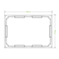 Small Paper Sushi Tray Clear PLA Lid|Small Paper Sushi Tray Clear PLA Lid Line Drawing|Small Paper Sushi Tray with Clear PLA Lid