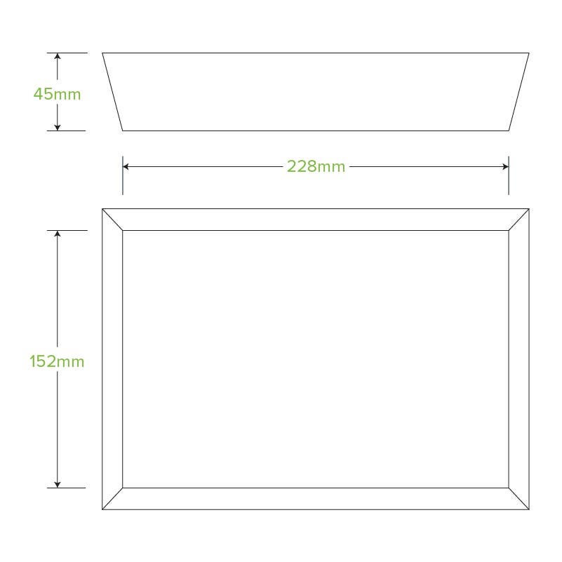 White Bioboard Tray #4|Bioboard Tray #4 Line Drawing