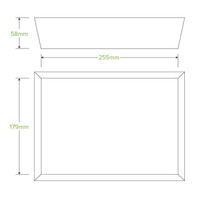 Bioboard White Tray #5|Bioboard White Tray #5 Line Drawing