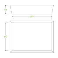 BB-TRAY5|Compostable BioBoard Tray #5 Line Drawing