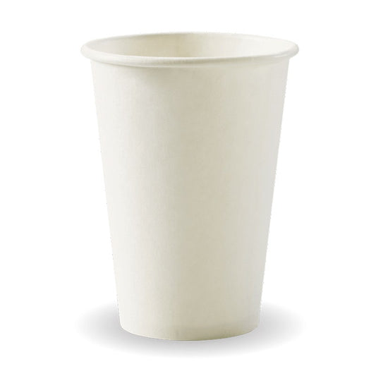 10oz White Paper BioCup|10oz White BioCup Line Drawing