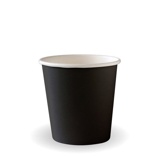 120ml / 4oz Black Aqueous Single Wall BioCup|120ml / 4oz Black Aqueous Single Wall BioCup line drawing