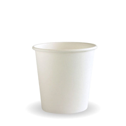 4oz White BioCup|4oz White BioCup Line Drawing
