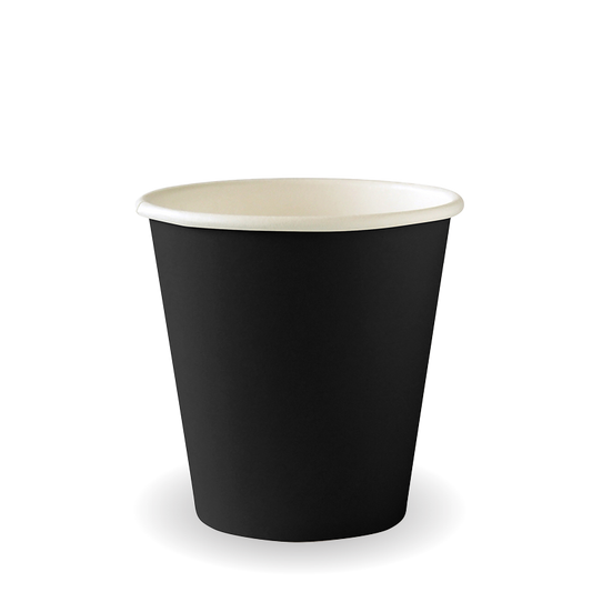 230ml / 6oz Black Aqueous Single Wall BioCup|230ml / 6oz Black Aqueous Single Wall BioCup Line Drawing