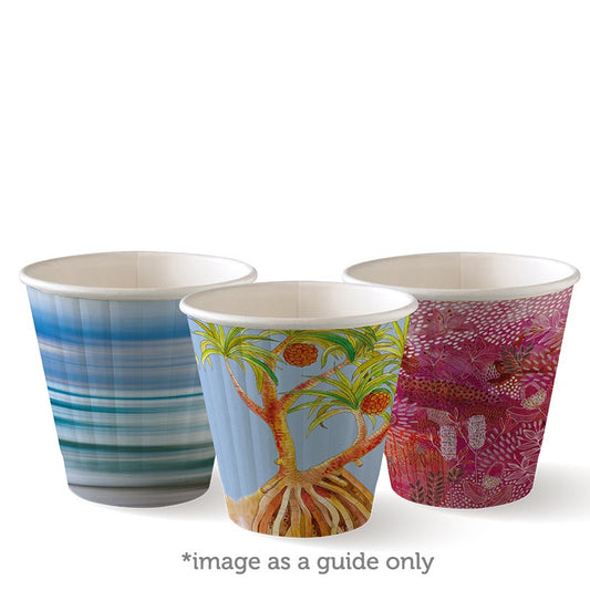 8oz 90mm double wall art series cups|8oz (90mm) Art Series BioCup Line Drawing - Double Wall Line Drawing