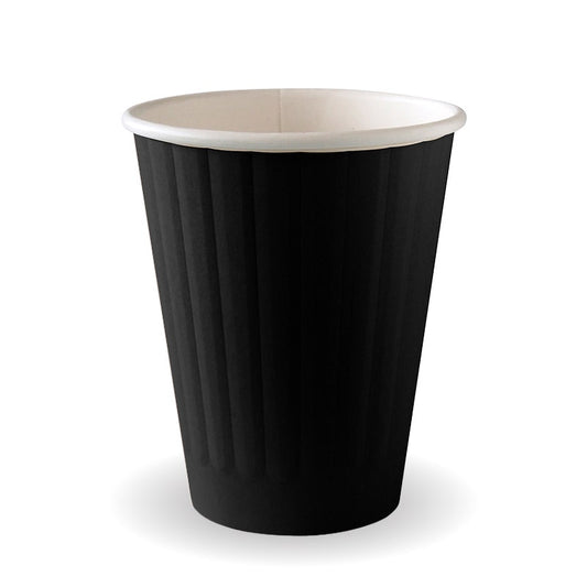 255ml / 8oz Black Aqueous Double Wall BioCup|255ml / 8oz Black Aqueous Double Wall BioCup Line Drawing