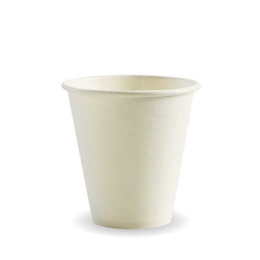 |8oz (90mm) White BioCup|8oz (90mm) White BioCup Line Drawing