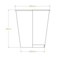 10oz green cold paper cup|10oz green cold paper cup drawing|two green eco cold paper cups with paper straw filled with drink on top of a cafe counter