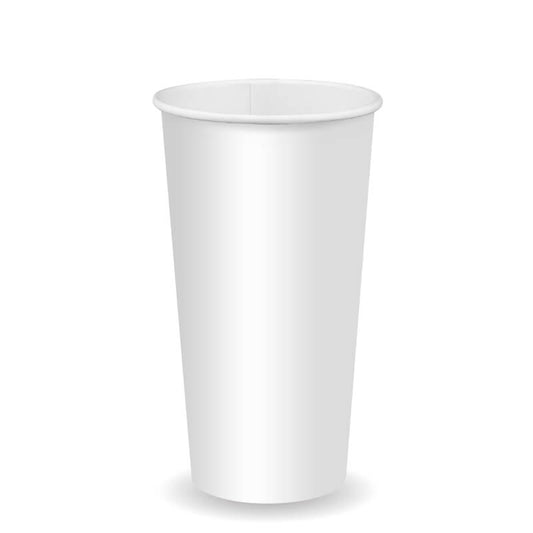 20oz White cold paper cup|20oz White cold paper cup line drawing