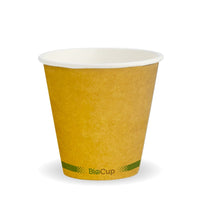 280ml / 8oz (90mm) Kraft Green Stripe Single Wall BioCups|280ml / 8oz (90mm) Kraft Green Stripe Single Wall BioCups Line Drawing