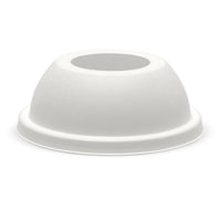 105mm Plant Fibre Wide Hole Dome Cold Paper BioCup Lid|105mm Plant Fibre Wide Hole Dome Cold Paper BioCup Lid Top View|105mm Plant Fibre Wide Hole Dome Cold Paper BioCup Lid Line Drawing