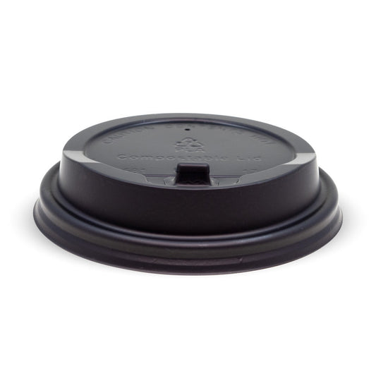90mm Large Black Reclosable PLA BioCup Lid|90mm Large Black Reclosable PLA BioCup Lid Top