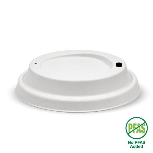 90mm Large White Plant Fibre BioCup Lid|90mm Large White Plant Fibre BioCup Lid Line Drawing|90mm Large White Plant Fibre BioCup Lid Top View