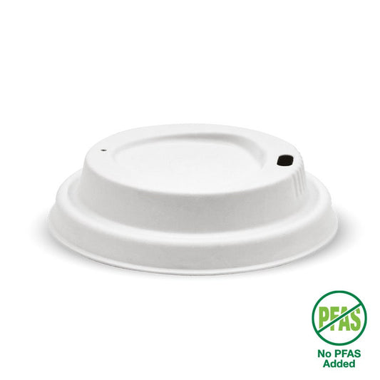 80mm Small White Plant Fibre BioCup Lid|80mm Small White Plant Fibre BioCup Lid Line Drawing|80mm Small White Plant Fibre BioCup Lid Top View