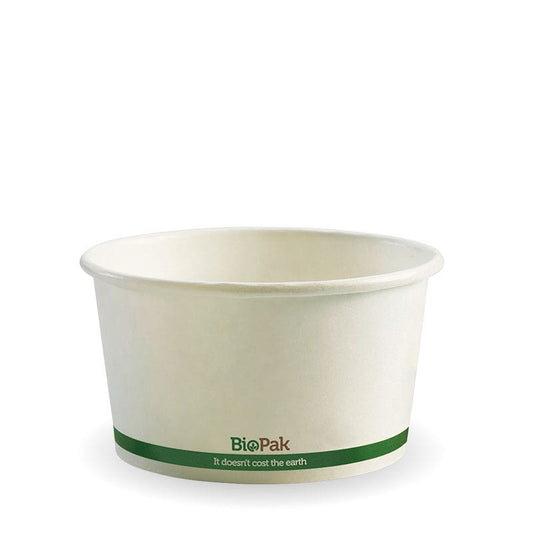 12oz White BioBowl|12oz White BioBowl Line Drawing