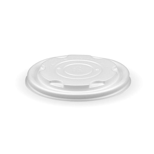 8oz PLA White Flat Lid|8oz PLA White Flat Lid Line Drawing
