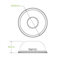 240-960ml Unbranded Clear BioBowl Dome Lid|240-960ml Unbranded BioBowl Dome Lid Line Drawing
